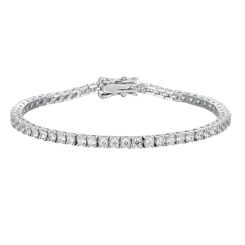 Moissanite Tennis Bracelet — 925 Silver