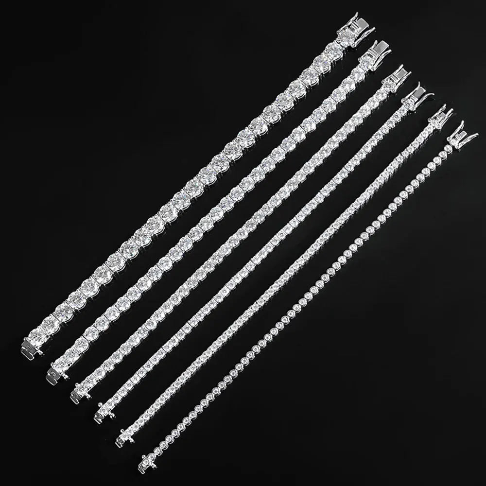 Moissanite Tennis Bracelet — 925 Silver