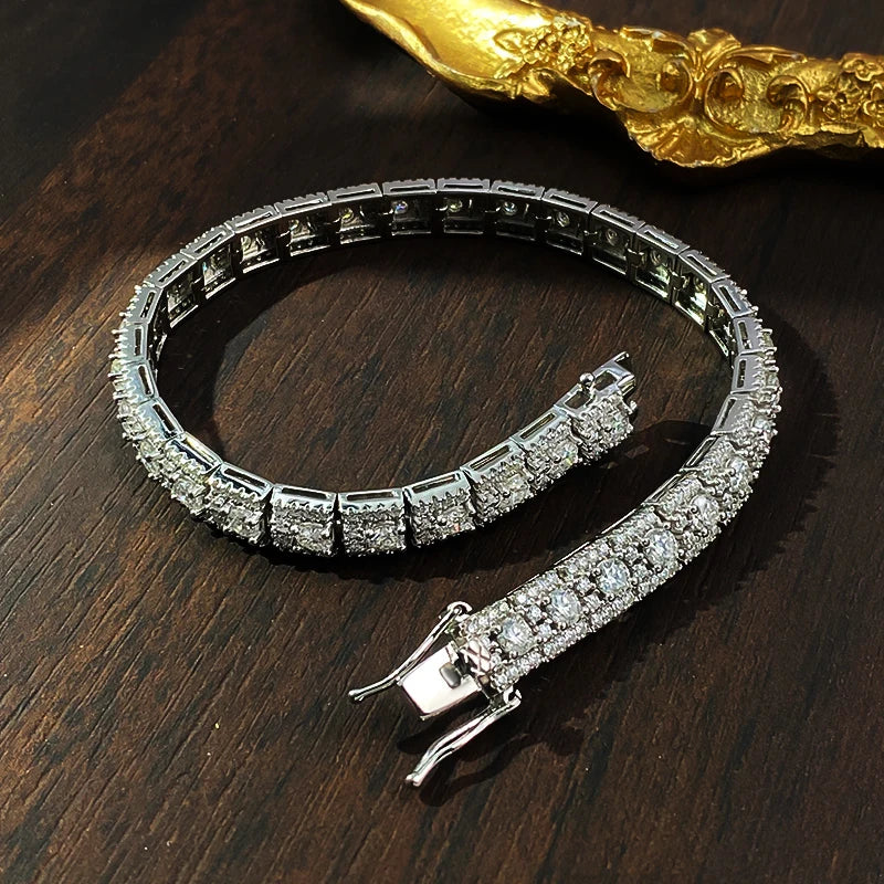 Cuban Moissanite Bracelet - 925 Sterling Silver