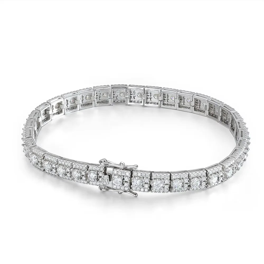 Cuban Moissanite Bracelet - 925 Sterling Silver