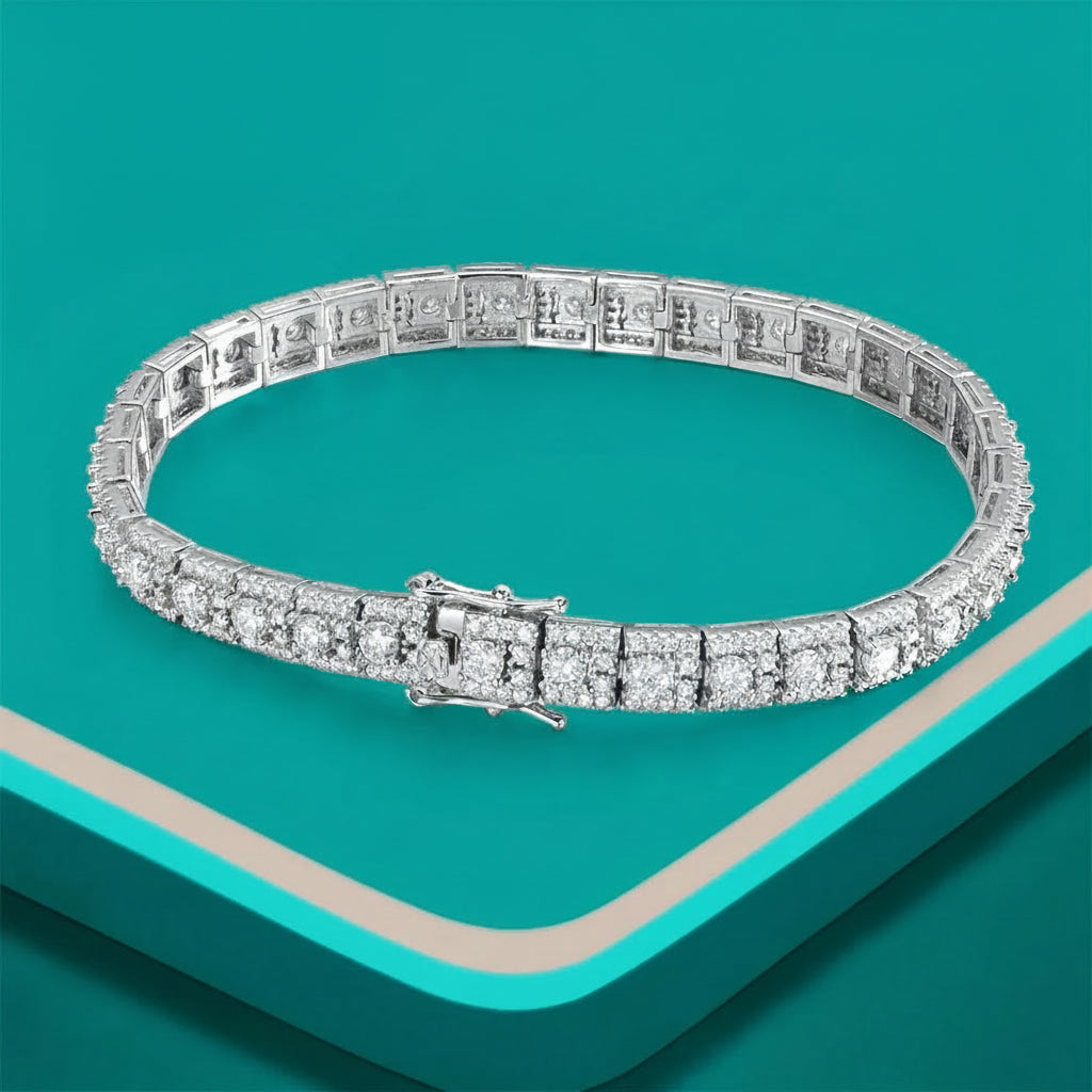Cuban Moissanite Bracelet - 925 Sterling Silver