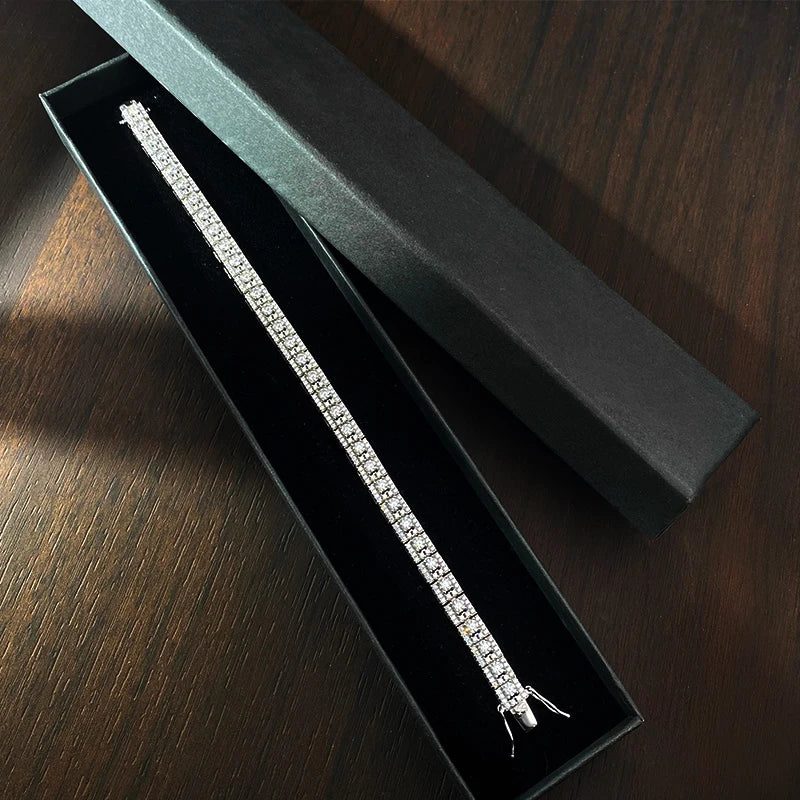 Cuban Moissanite Bracelet - 925 Sterling Silver