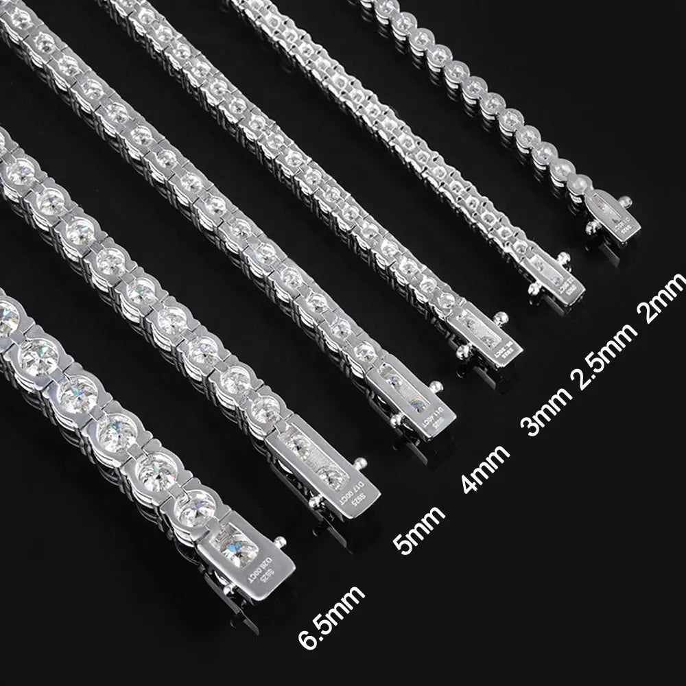Moissanite Tennis Bracelet — 925 Silver