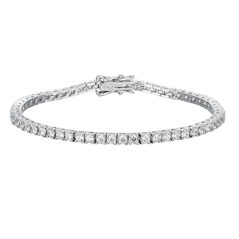 Moissanite Tennis Bracelet — 925 Silver