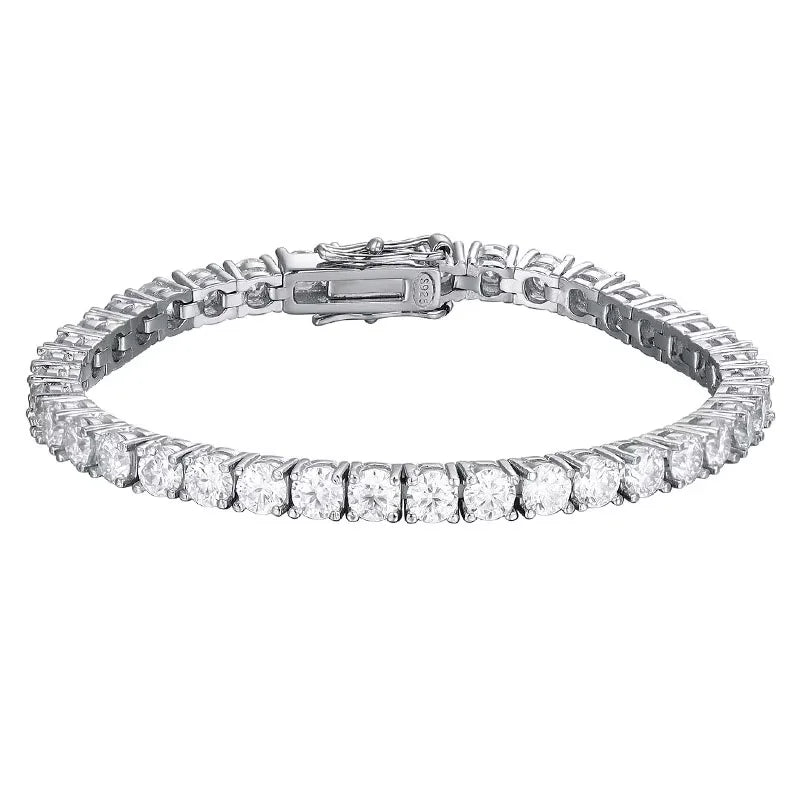 Moissanite Tennis Bracelet — 925 Silver