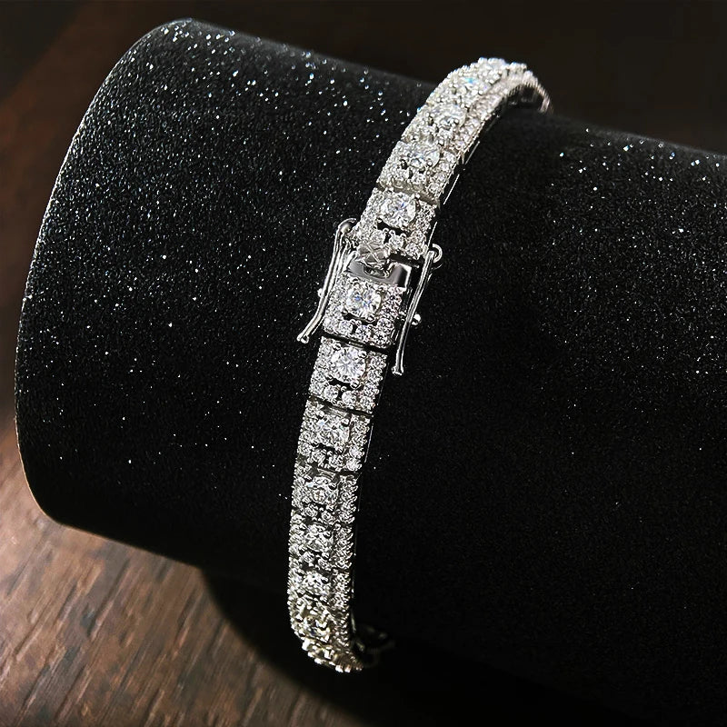 Cuban Moissanite Bracelet - 925 Sterling Silver