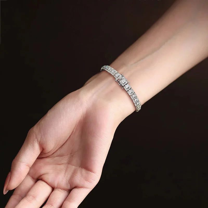 Cuban Moissanite Bracelet - 925 Sterling Silver